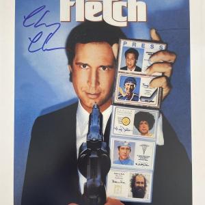 Photo of Fletch Chevy Chase signed mini poster - Beckett authenticated