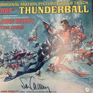 Photo of Sean Connery Thunderball signed soundtrack 