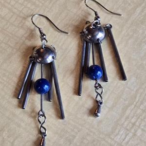 Photo of Sterling & Lapis Chime Earrings