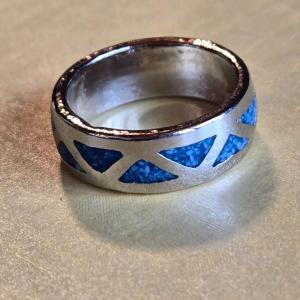 Photo of Silver and Inlay Turquoise Ring
