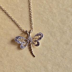 Photo of 10k Gold Dragonfly Necklace