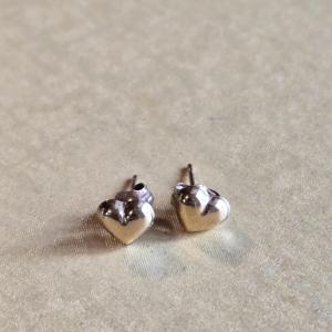 Photo of 14k Gold Heart Stud Earrings