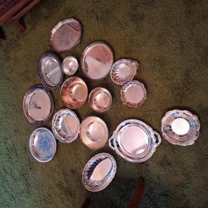 Photo of 14 pc Sliver plate dishes