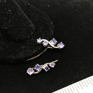Photo of 9 25 Sterling Silver Tanzanite Earrings