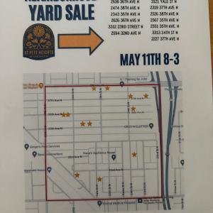Photo of Saturday May 11th neighborhood yard sale