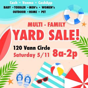 Photo of MULTI-FAMILY YARD SALE - lots of baby and toddler clothing
