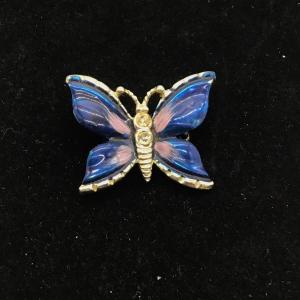 Photo of Beautiful Blue Enameled Butterfly Pin