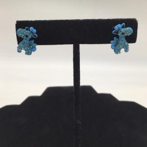 Photo of Blue small dragon earrings