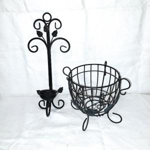 Photo of METAL BASKET AND CANDLE HOLDER