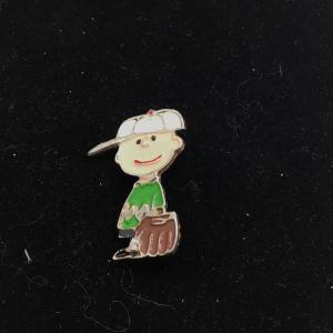 Photo of Vintage Charlie Brown peanuts metal enamel United Pin