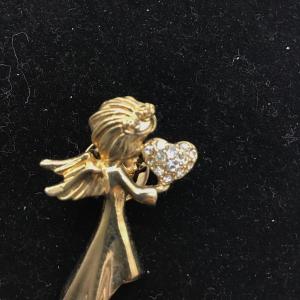 Photo of Vintage With All My Heart Angel Pin