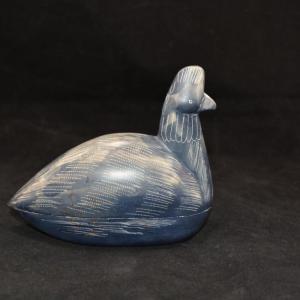 Photo of Carved Soapstone Water Fowl Trinket Box 6"x4.5"