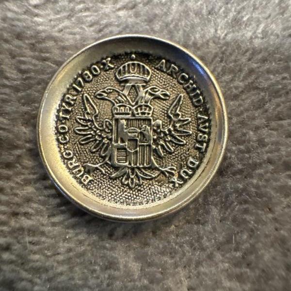 Photo of Burg Co Tyr 1780 X Archid Avst Dux Silver Color Button Eagle Maria Theresa Thale
