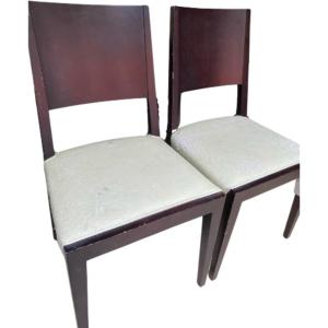 Photo of Vintage Mid-Century Modern Pair of Upholstered Side Chairs