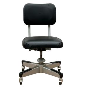 Photo of Mid-Century Modern United Chair Company Black Rolling Desk Chair