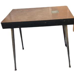 Photo of Mid-Century Modern Utility Formica Top Table with Steel Legs