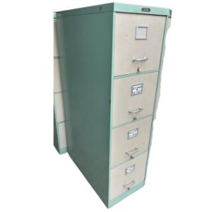 Photo of Vintage Steel Age Cory Jamestown Circa mid-1900s Mint Green Filing Cabinet