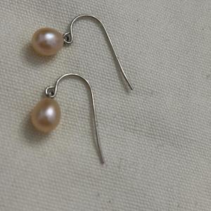 Photo of 925 Sterling silver real pearl earrings