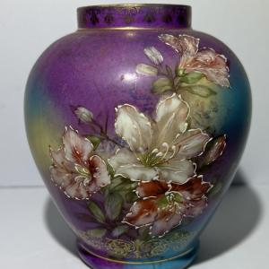 Photo of Antique Royal Saxe Germany Hand Painted Vase 5-1/4" Tall in Very Good Preowned C
