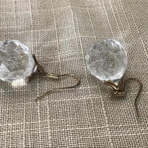 Photo of Vintage Large Faux Glass Disco Ball Earrings
