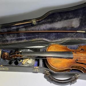 Photo of Antique Nicolaus Amatus 24" Long c1900 Violin w/Case in Fair Preowned Condition 