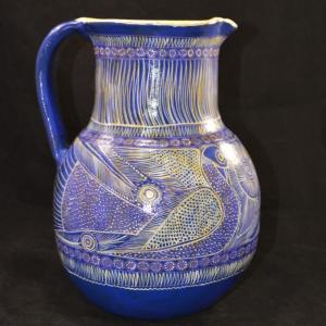 Photo of Beautiful Terra Cotta Pitcher, Mexico 11.75" Tall