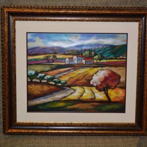 Photo of Framed & Matted Slava Brodinsky “Meadows” Signed & Numbered Serigraph Art 35