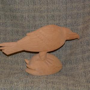 Photo of Pacific Northwest ‘Raven and the Whale’ Wood Carving 19”x12”