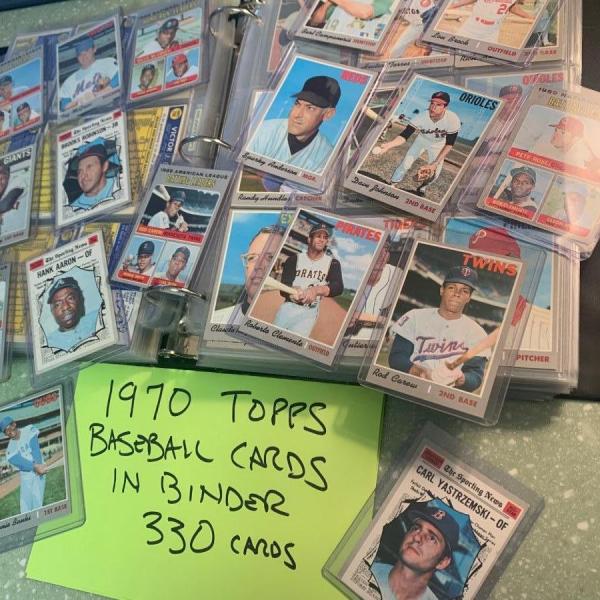 Photo of 1970 Topps Baseball Cards - 300+ In Binder