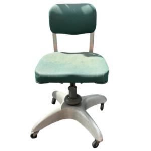 Photo of Vintage Mid-Century c. 1950s Good Form Industrial Green Adjustable Tanker Chair