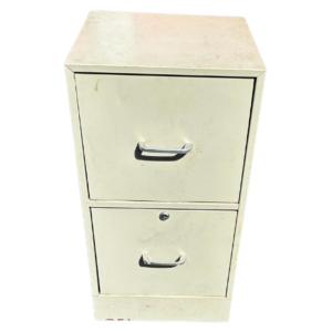 Photo of Vintage Two Drawer, Antique White File Cabinet