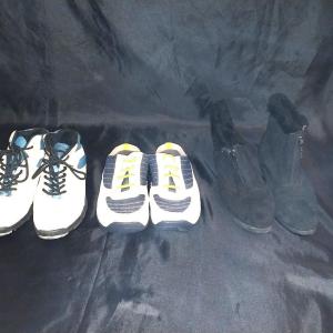 Photo of LADIES TENNIS SHOES AND BLACK ANKEL BOOTS