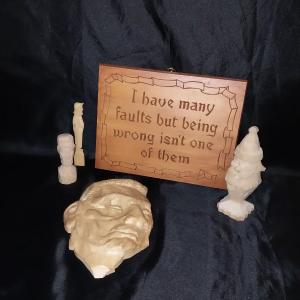 Photo of HAND CARVED FIGURINS AND WOODEN SIGN
