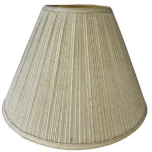 Photo of Vintage Large Antique White Pleated Fabric Empire Lamp Shade