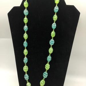 Photo of Hong Kong green and turquoise beaded necklace