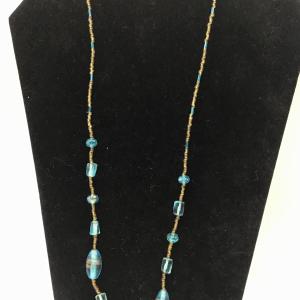 Photo of Turquoise and yellow seed bead necklace