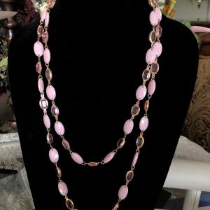 Photo of Pink Faux Bead Vintage Style Necklace. ?