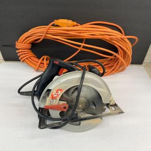 Photo of 7" SkilSaw and 100' extension cord