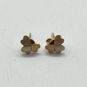 Photo of LOT 153: 14K Gold Clover Stud Earrings - 1.2 grams
