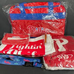 Photo of LOT 131L: Collection Of Philadelphia Phillies Memorabilia - Shirt, Poster, Towel