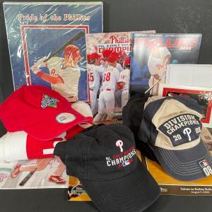 Photo of LOT 130L: 2008 Philadelphia Phillies Memorabilia Collection - Hats, Shirts, Gree