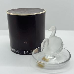 Photo of LOT 145L: Lalique Cristal - Crystal Swans Trinket Dish