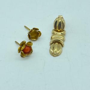 Photo of LOT 146L: Scrap Gold Lot - 14K Gold - Mismatched and Broken Earrings - 1.6 gtw