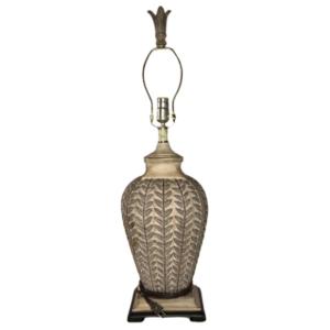 Photo of Modern Asian Style Uttermost Rich Browns Floral Motif Design Table Lamp
