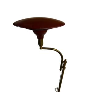 Photo of Antique c. 1940s Sight “Flying Saucer” Red Floor Lamp by M.G. Wheeler