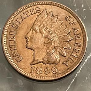 Photo of 1899 AU CONDITION INDIAN HEAD CENT AS PICTURED.