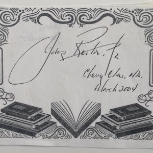 Photo of John Reiton Jr. original signature 