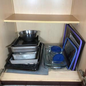 Photo of LOT 194K: Cabinet of Baking Dishes & More