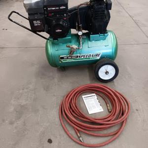Photo of Spreedaire 20 Gallon Contactor Gas Engine air compressor with hose and Instructi