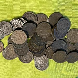 Photo of Bag-2 of 50 Good or Better Condition Indian Head Cents as Pictured.